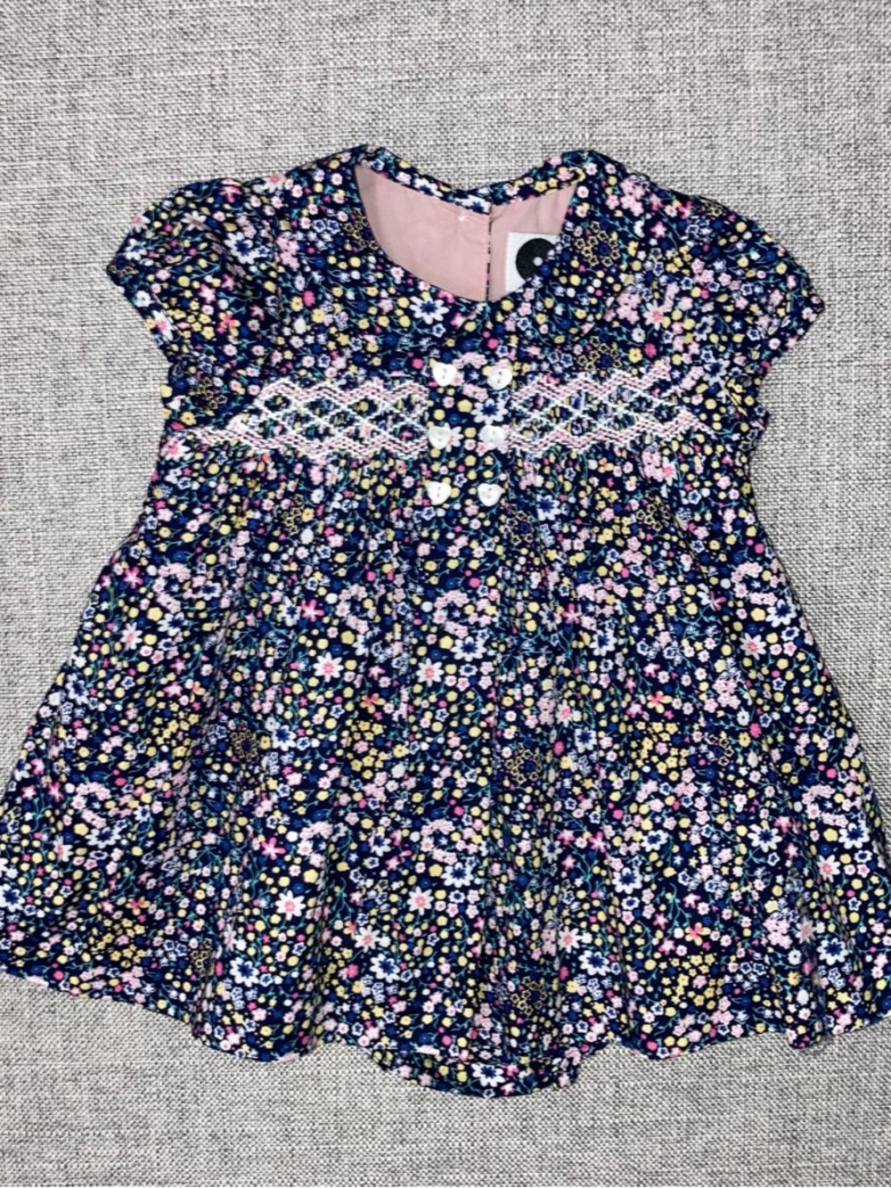 Question Everything 6m smocked with heart buttons NWT